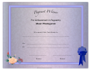 Pageant Most Photogenic Achievement Certificate
