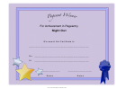 Pageant Night Out Achievement Certificate