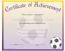 Certificate Of Achievement Template