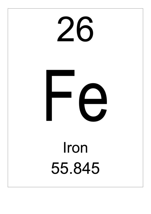 Element 026 Iron Printable pdf