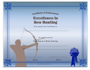 Hunting Bow Achievement Certificate