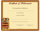 Library Assistant Achievement