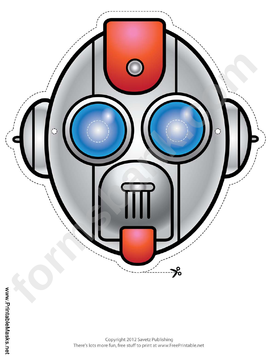 Robot Oval Mask Template