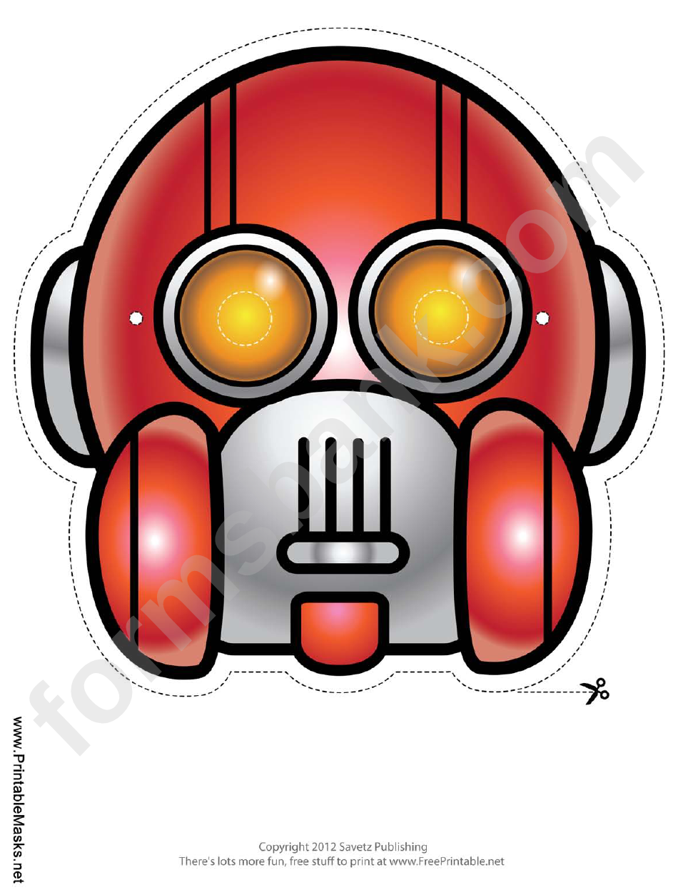 Robot Round Vertical Mask Template