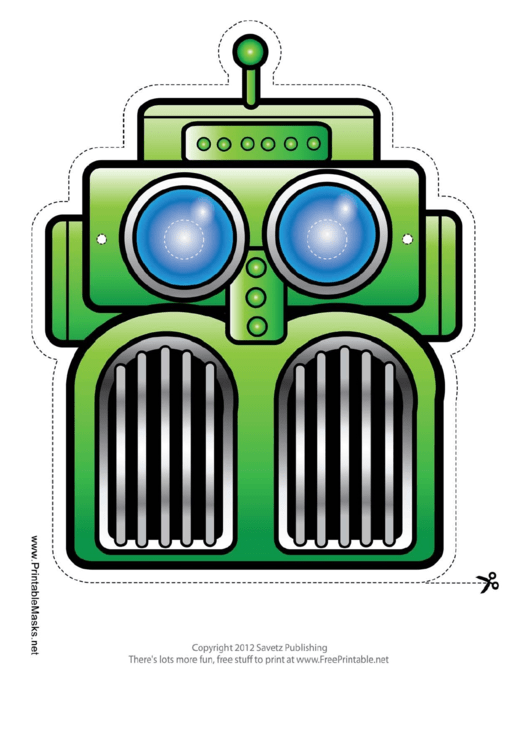 Robot Awesome Mask Template Printable pdf