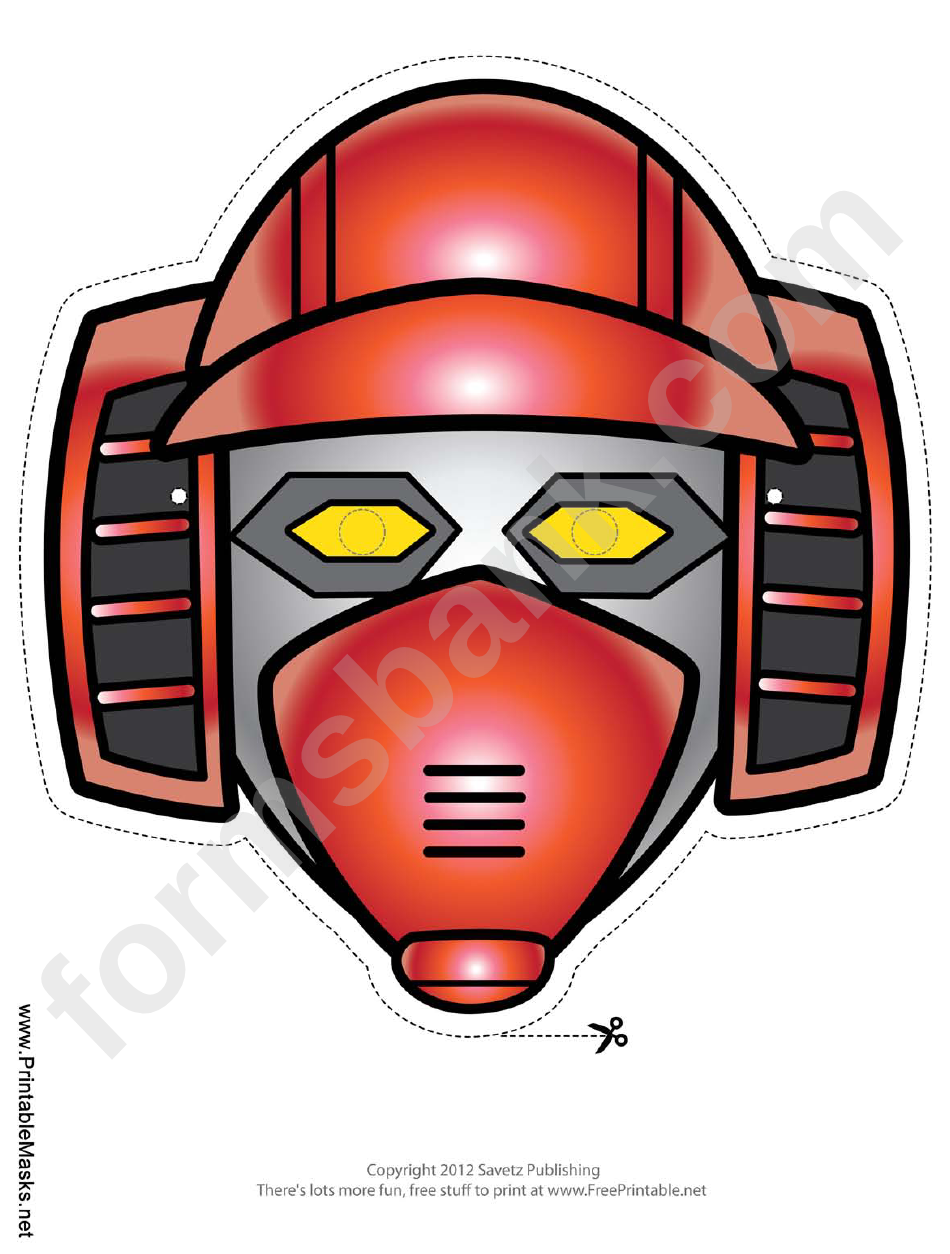 Robot Horizontal Mask Template