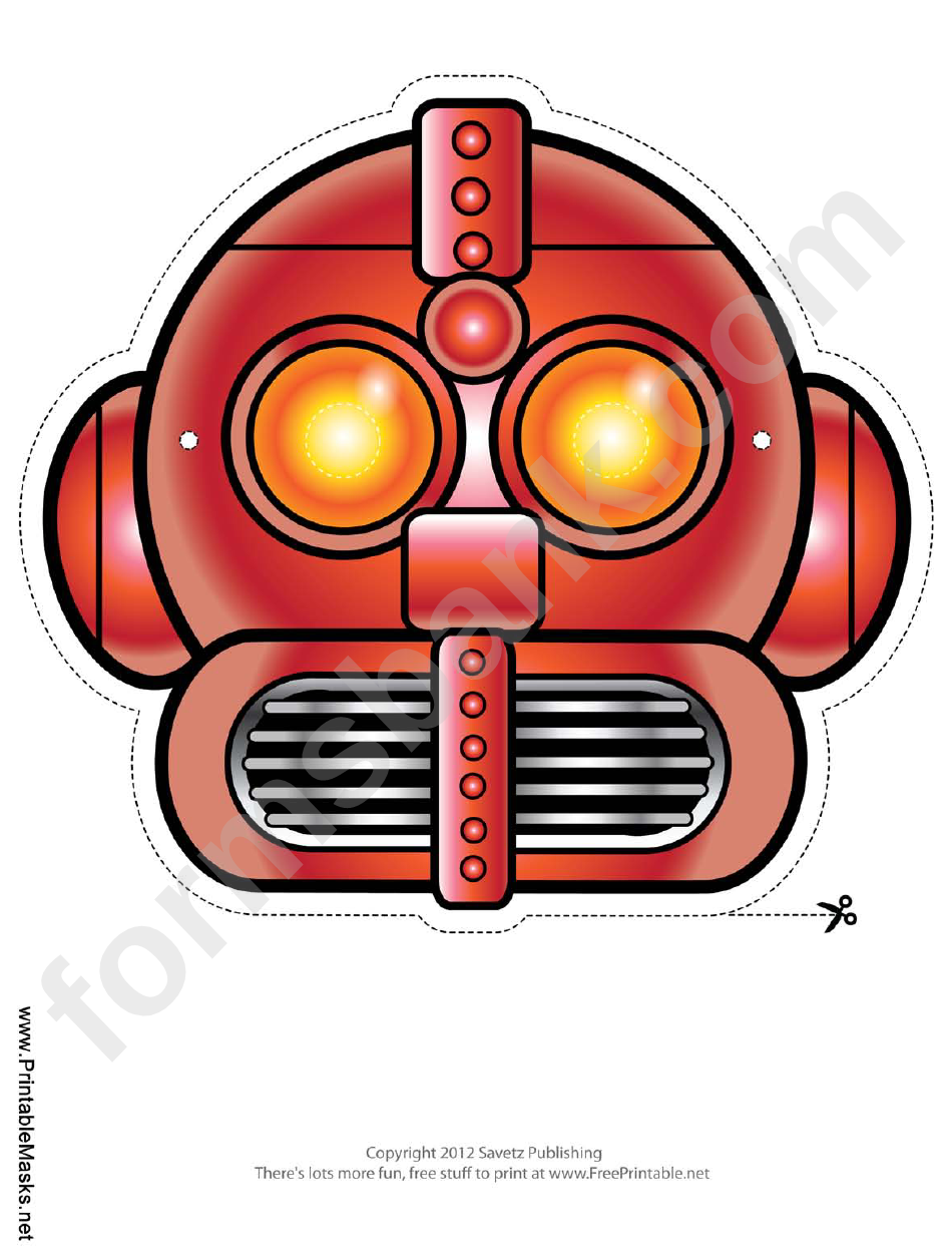 Robot Cool Mask Template