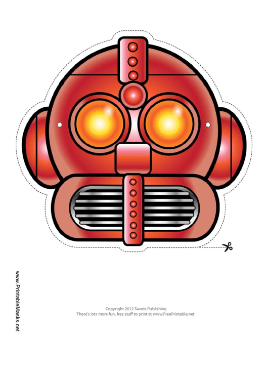Robot Cool Mask Template Printable pdf