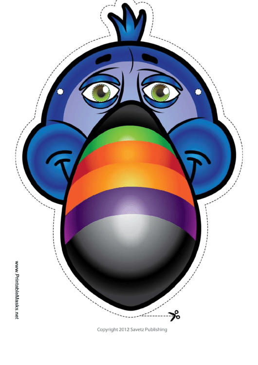 Toucan Mask Template Printable pdf