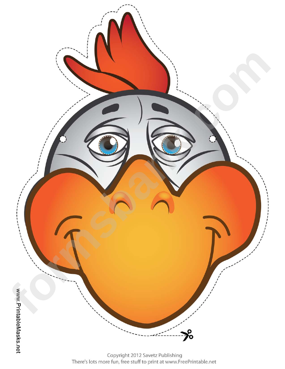 Chicken Mask Template