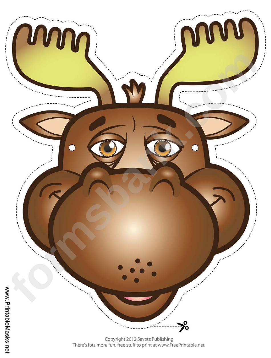 Moose Mask Template