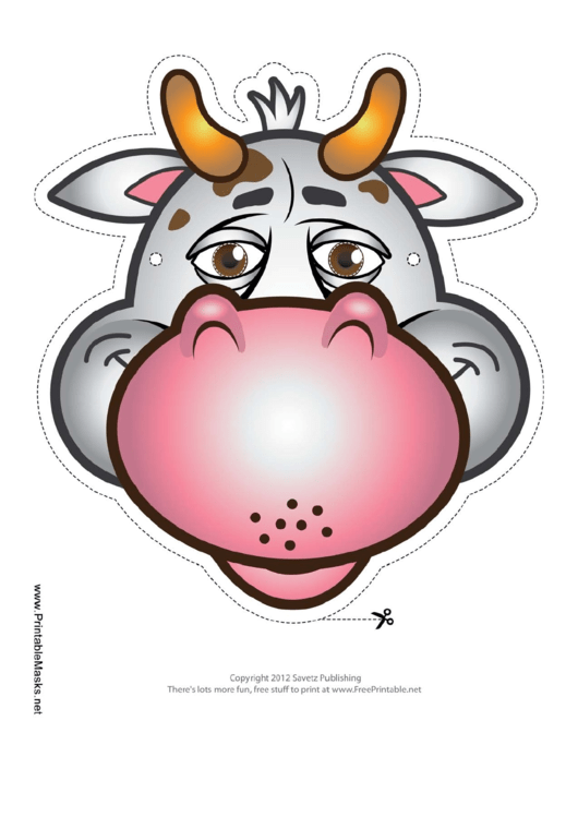 Bull Mask Template Printable pdf