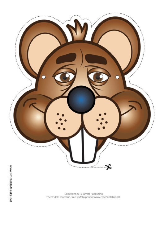 Beaver Mask Template printable pdf download