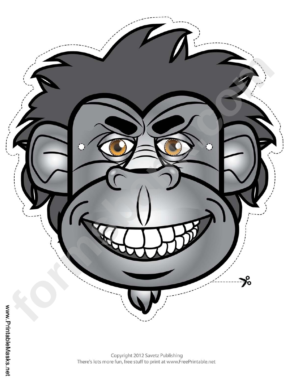 Gorilla Mask Template