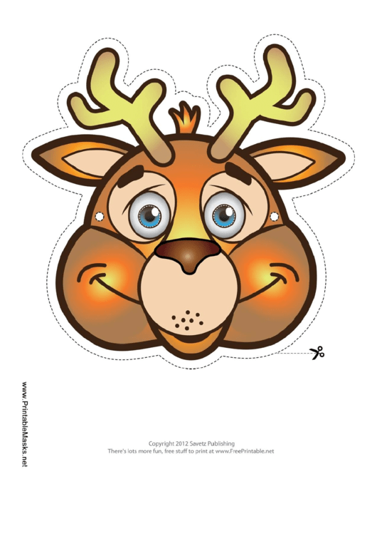 Deer Mask Template Printable pdf