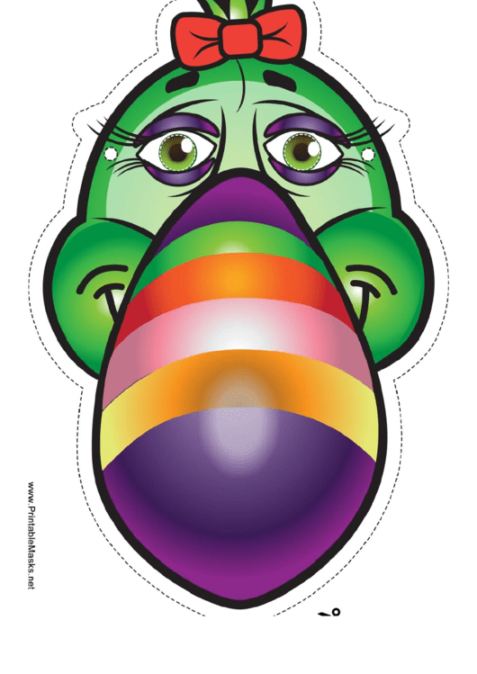 Toucan Bow Mask Template Printable pdf