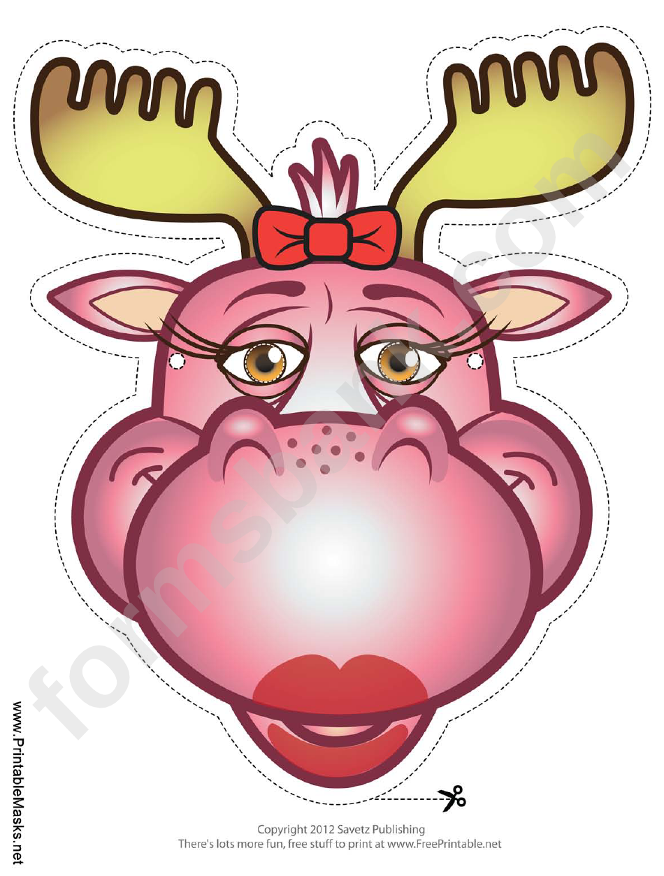 Moose Bow Mask Template