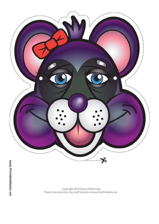 Raccoon Bow Mask Template Printable pdf