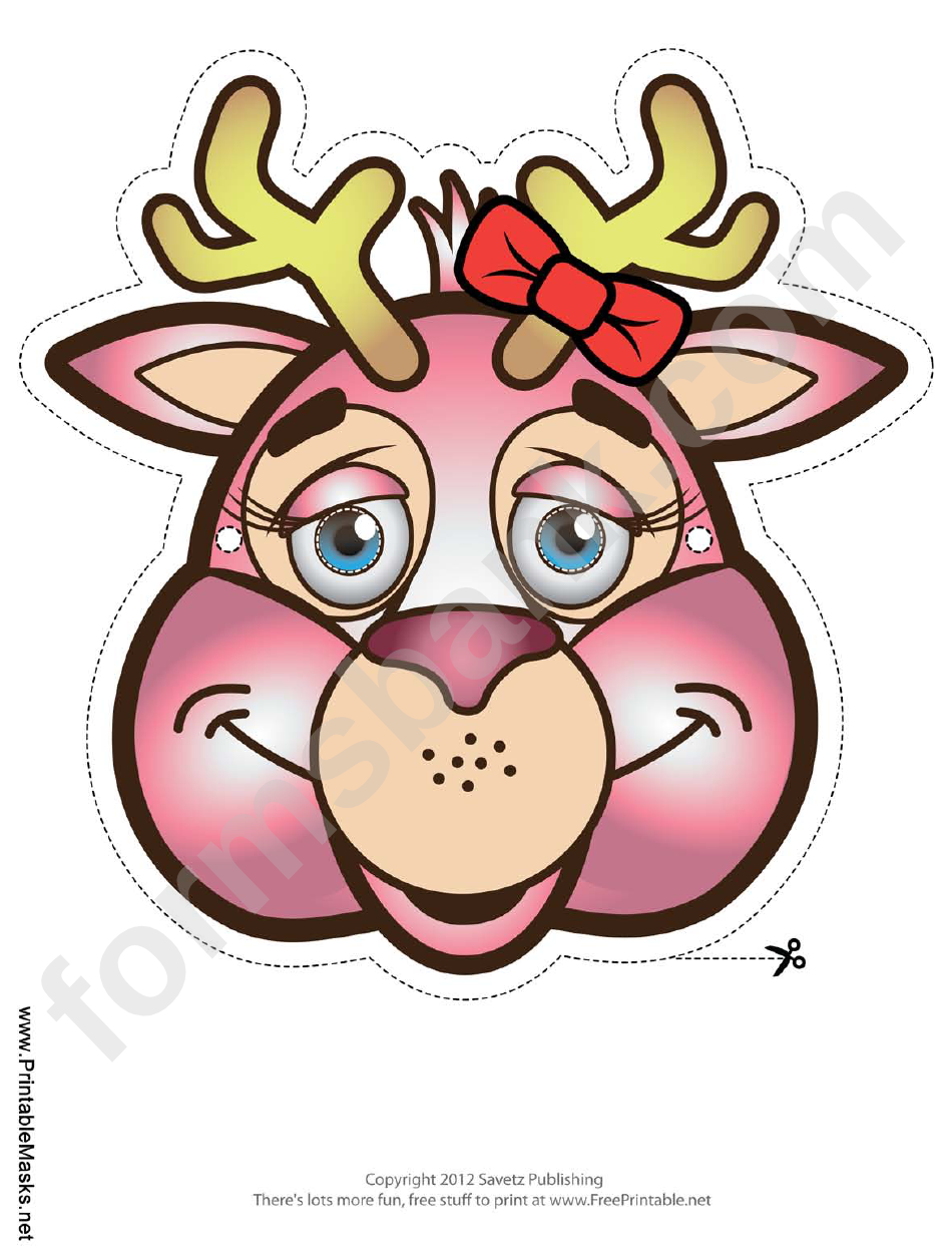 Deer Bow Mask Template