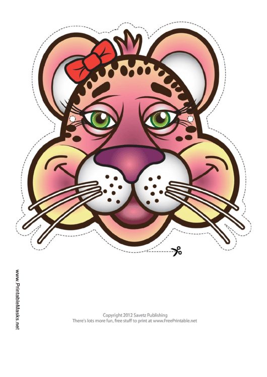 Cheetah Ribbon Mask Template