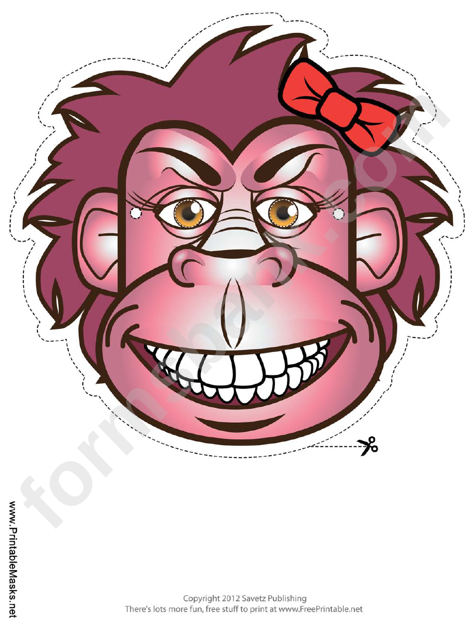 Gorilla Bow Mask Template