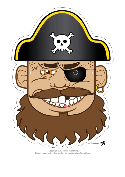 Pirate Hat Mask Template Printable pdf