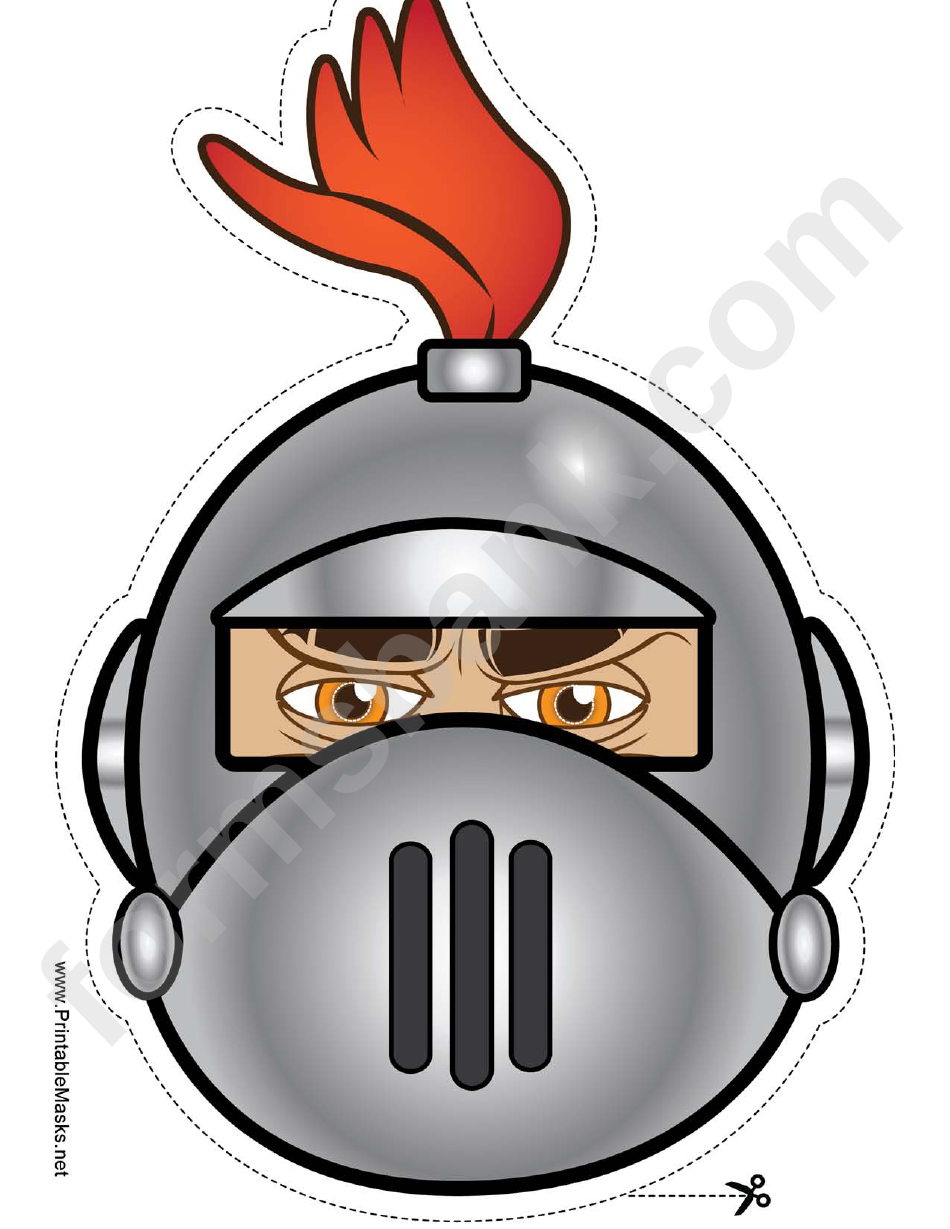 Knight Crest Round Mask Template