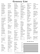 Grocery List Template