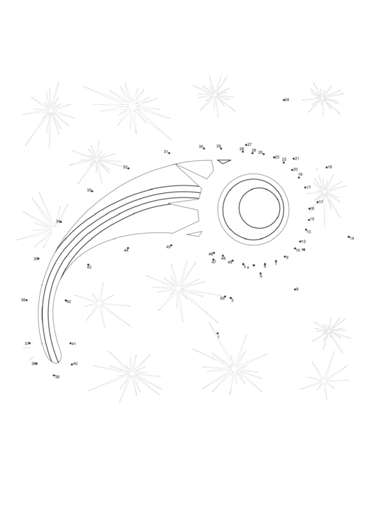 Comet Dot-To-Dot Sheet Printable pdf