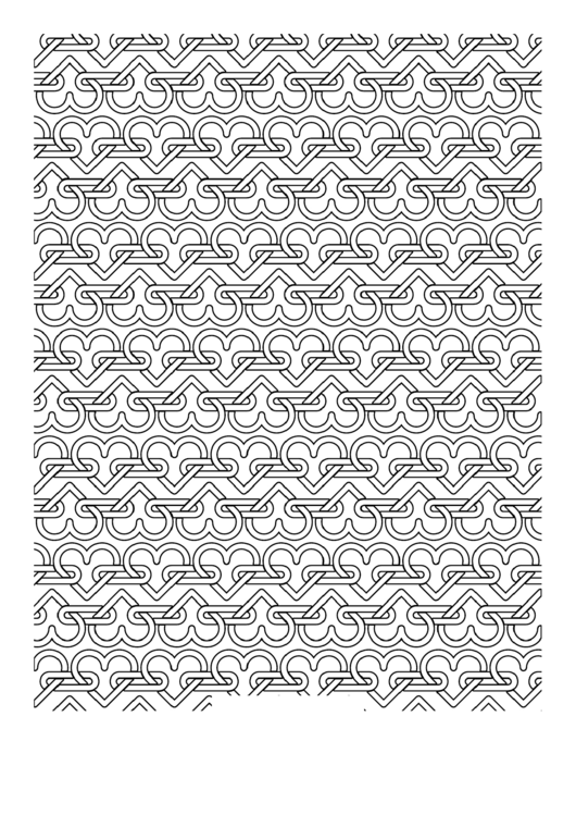Adult Coloring Pages: Heart Chain Printable pdf