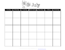 Calendar Template - July