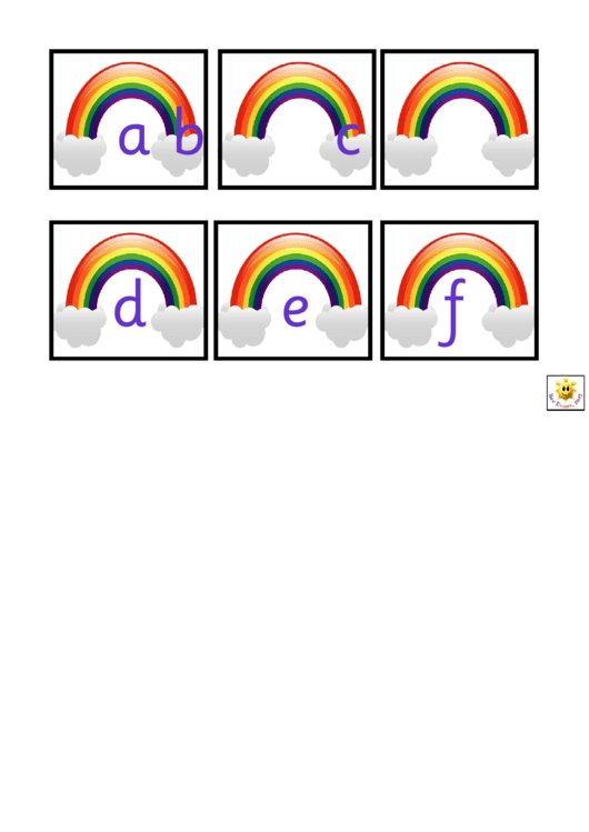 Letter Chart - Rainbow Printable pdf