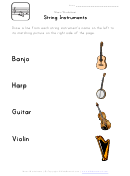 Matching String Instruments Worksheet