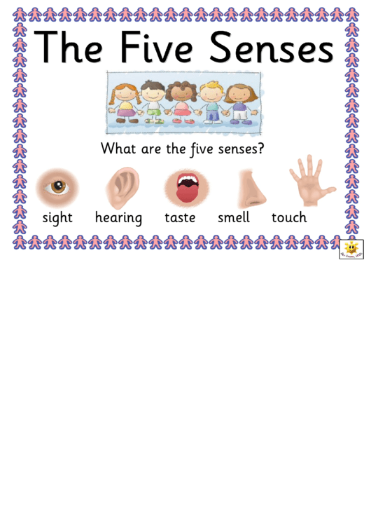 Five Senses Coloring Sheet Printable pdf