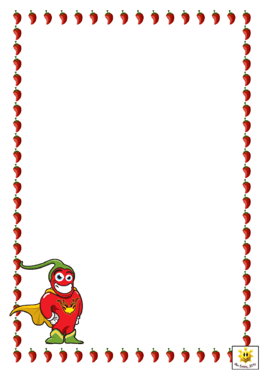 Chilli Pepper Character Paper Printable pdf