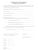 Probate Tax Return Form