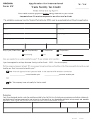 Form Itf - Application For International Trade Facility Tax Credit