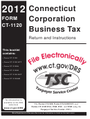 Instructions For Form Ct-1120 - Connecticut Corporation Business Tax - 2012