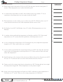 Finding Temperature Changes - Measurement Worksheet With Answers