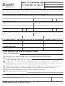 Fillable Form Rev-183 Ex - Realty Transfer Tax Statement Of Value Printable pdf