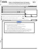 Arizona Form 141az Es - Estate Or Trust Estimated Income Tax Payment - 2013