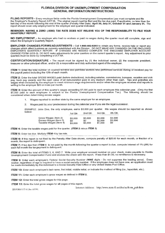 Form Uct-61 - General Information / Instructions Printable pdf