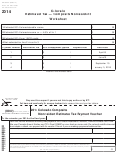 Form 0106ep - Colorado Estimated Tax - Composite Nonresident Worksheet - 2014