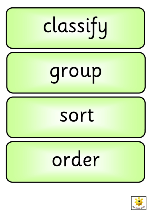 Math Vocabulary Card Template - Green Printable pdf