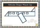 Vehicles Shape Match Up Worksheet