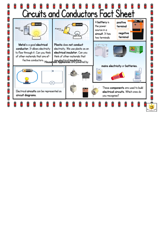 Circuits And Conductors Fact Sheet Printable pdf