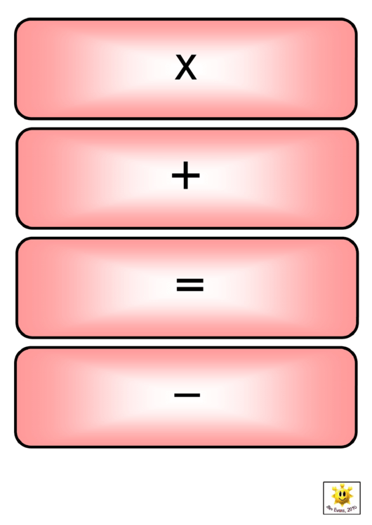 Math Vocabulary Card Template - Pink Printable pdf