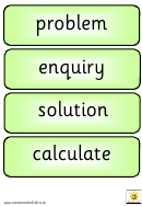 Math Vocabulary Card Template - Green