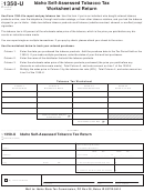 Form 1350-u - Idaho Self-assessed Tobacco Tax Worksheet And Return