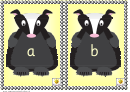 Lc Badger Alphabet Cards Template - Lower Case Letters Printable pdf